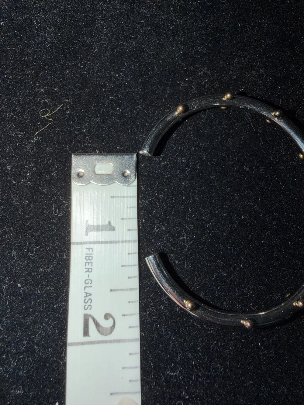 Two-Tone Gold & Silver Bead Stainless Steel Bangle Bracelet